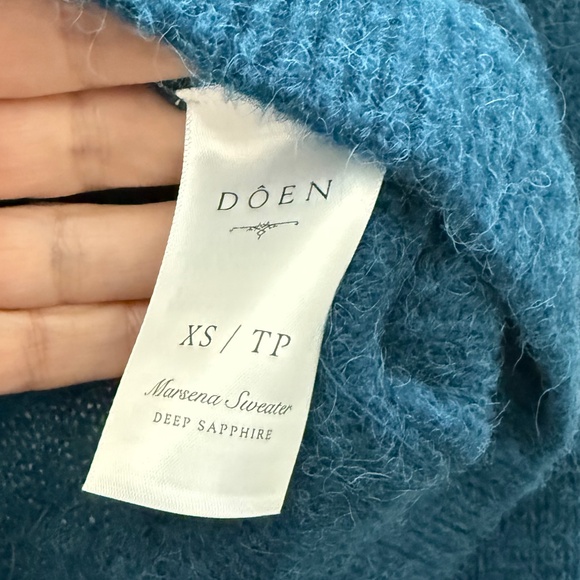 Doen Marsena Sweater Deep Sapphire Blue XS NWT - Picture 8 of 9